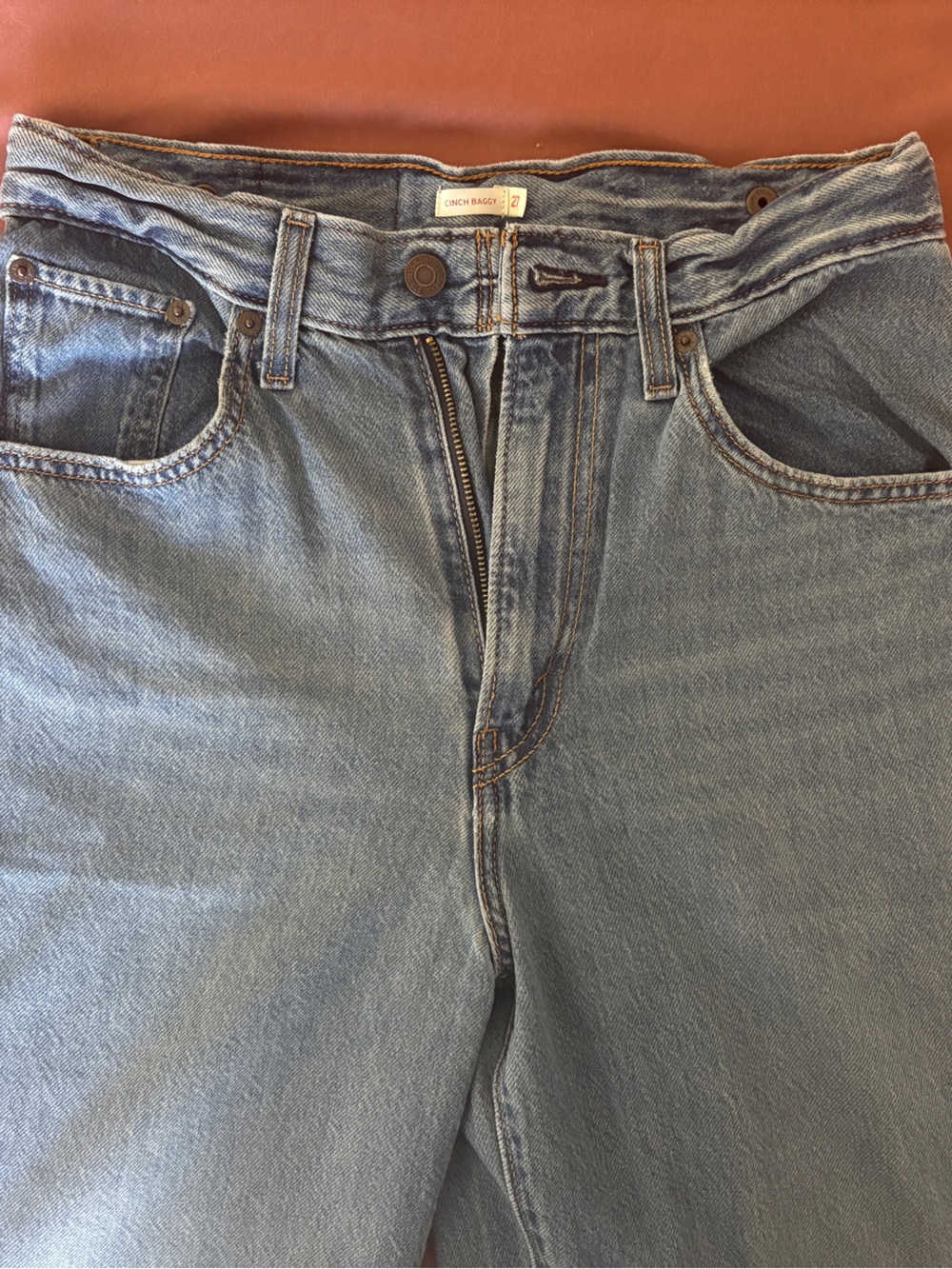 Levi's Light Blue High-Rise Straight Jeans